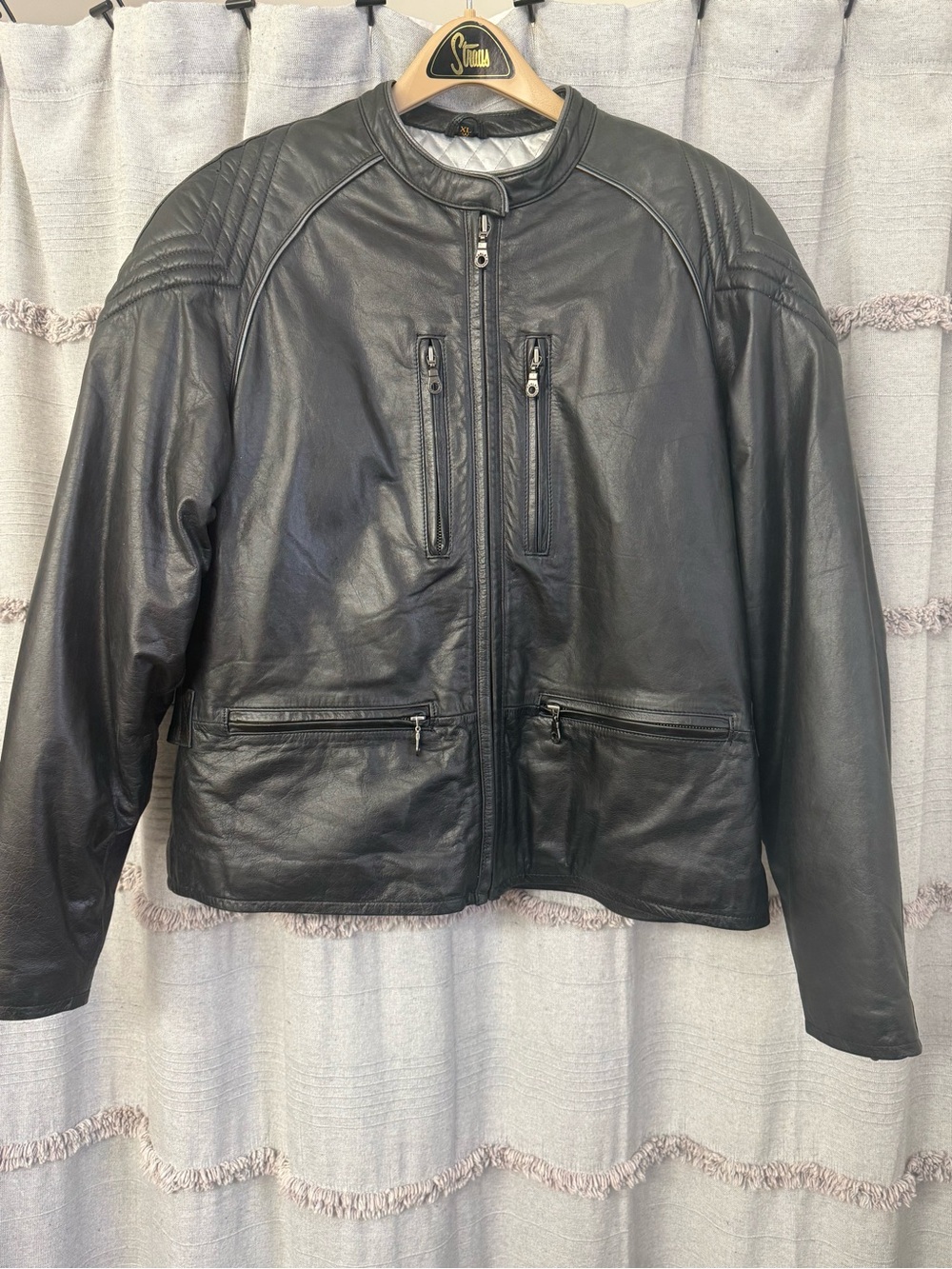 Harley Davidson Woman’s TREMOR Leather Jacket Quilted Vintage Biker-SIZE XL